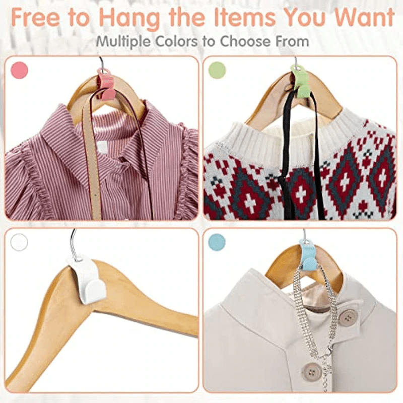 40 Piece Multicolor Clothes Hanger Connector Hooks - Trusted Best Sellers™