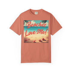 Print Beaches Love Me! Beach T-Shirt - Tropical Vintage Seaside Graphic Tee