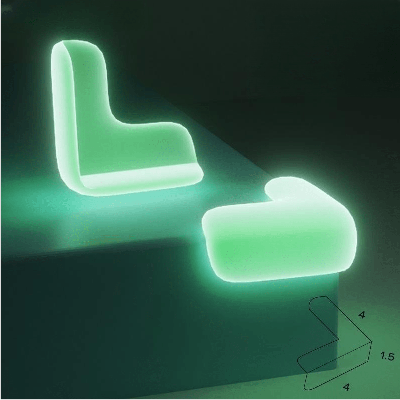 TBS Fluorescent Q-Bounce™ Glow-in-the-Dark Corner Protectors - Trusted Best Sellers™. All Rights Reserved. Trusted Best Sellers LLC.
