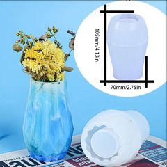 Round Rhombus Crystal Epoxy Mold for Decorative Vase