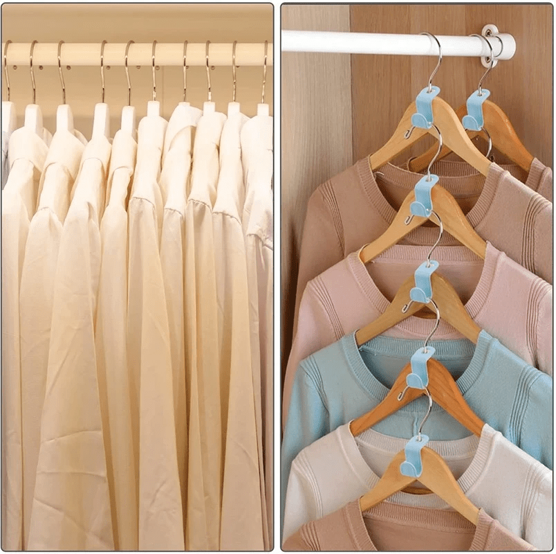 40 PCS Multicolor Plastic Clothes Hanger Connector Hooks - Lightweight Closet Organizer, Space-Saving Clips for Easy Hanging and Installation - Trusted Best Sellers™