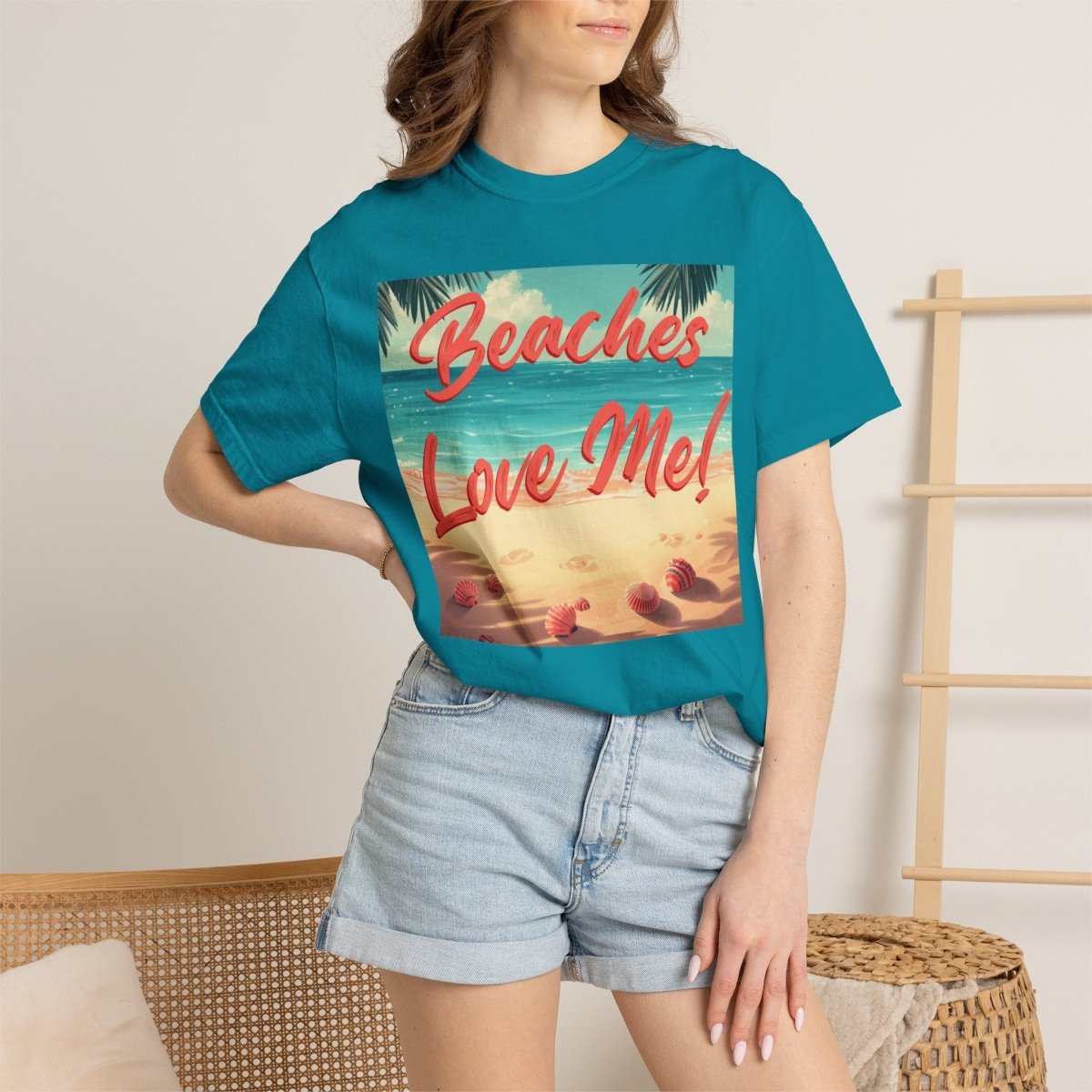 Print Beaches Love Me! Beach T-Shirt - Tropical Vintage Seaside Graphic Tee - Trusted Best Sellers™