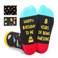 8th Birthday Party Socks – Funny Birthday Gift for Boys & Girls - Trusted Best Sellers™