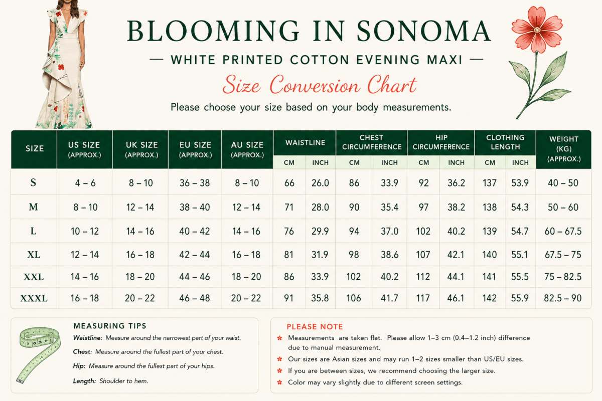 Blooming in Sonoma™ — White Printed Cotton Evening Maxi - Trusted Best Sellers™. All Rights Reserved. Trusted Best Sellers LLC.
