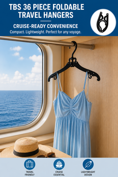 TBS 36-Piece Foldable Travel Hangers