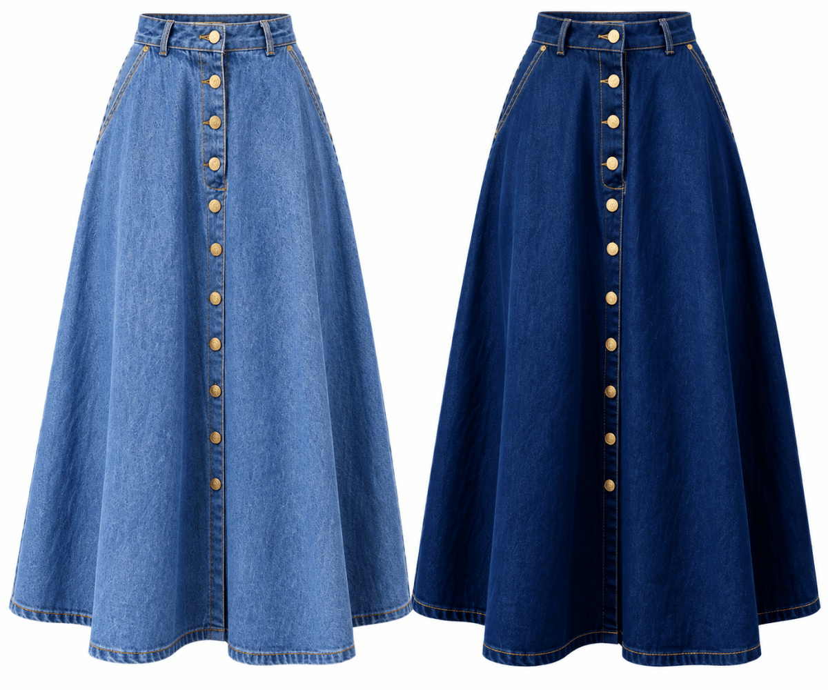 Classic A-Line Denim Skirt with Buttons - Trusted Best Sellers™. All Rights Reserved. Trusted Best Sellers LLC.