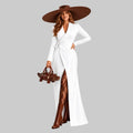 The Raffinata – Long White Sculpted Evening Dress -UnRogue - Trusted Best Sellers™