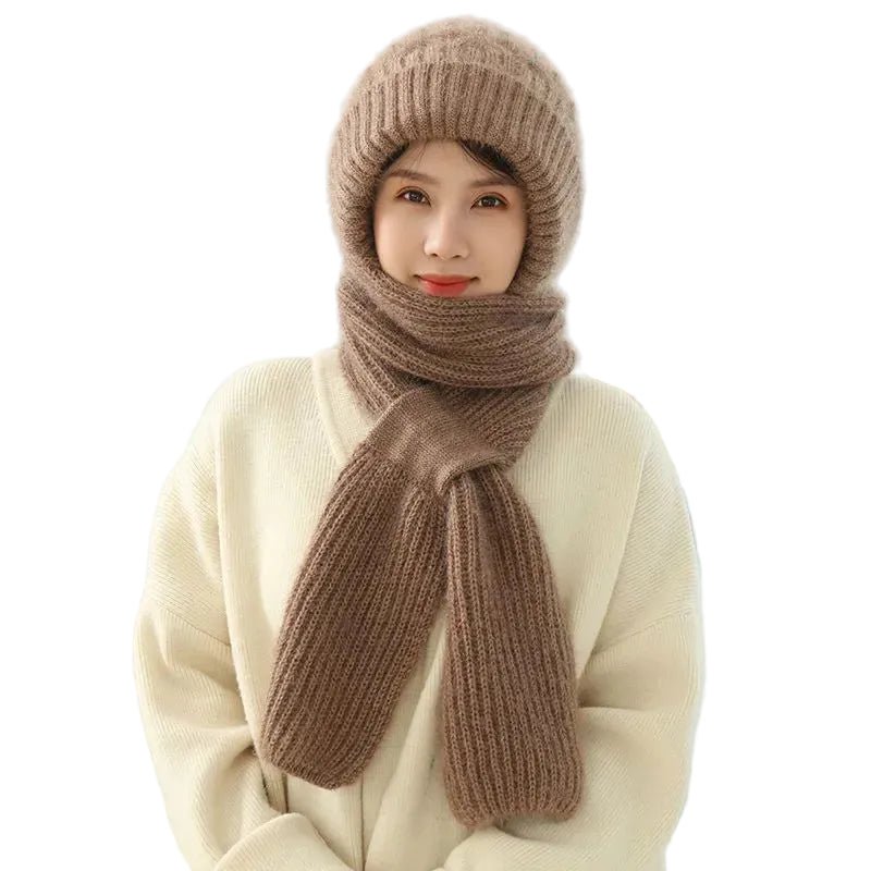 Women's Warm Winter Knitted Fleece-lined Scarf And Hat - Trusted Best Sellers™