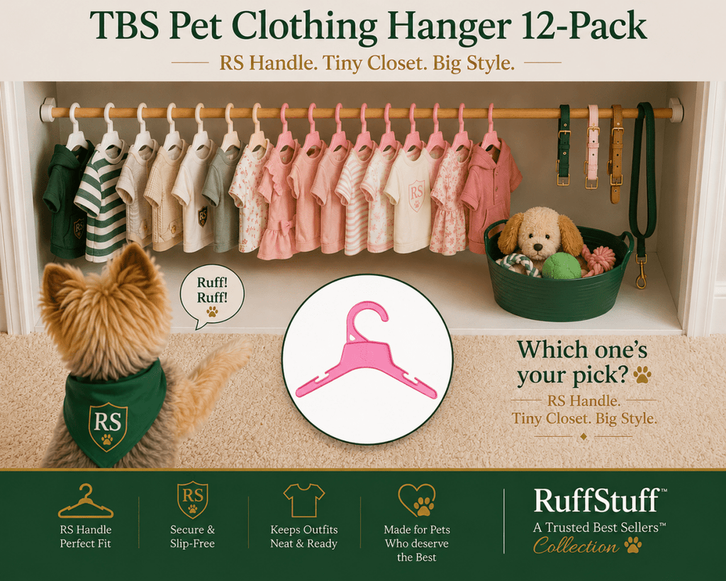 TBS Pet Clothing Hanger 12 Pack - Trusted Best Sellers™
