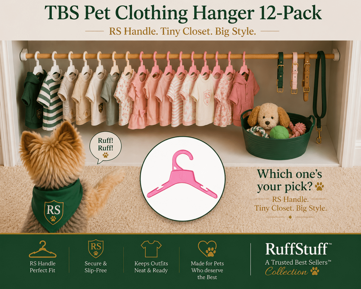 TBS Pet Clothing Hanger 12 Pack - Trusted Best Sellers™
