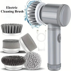 5-in-1 Electric Spin Brush - Power Scrubber With 5 Replaceable Brush Heads - Trusted Best Sellers™