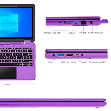 AWOW Touchscreen Laptop 2 in 1 11.6" FHD Intel 4 Core Celeron N4120 Processor - Trusted Best Sellers™