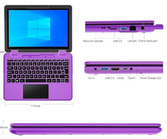 AWOW Touchscreen Laptop 2 in 1 11.6" FHD Intel 4 Core Celeron N4120 Processor