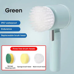5-in-1 Electric Spin Brush - Power Scrubber With 5 Replaceable Brush Heads - Trusted Best Sellers™