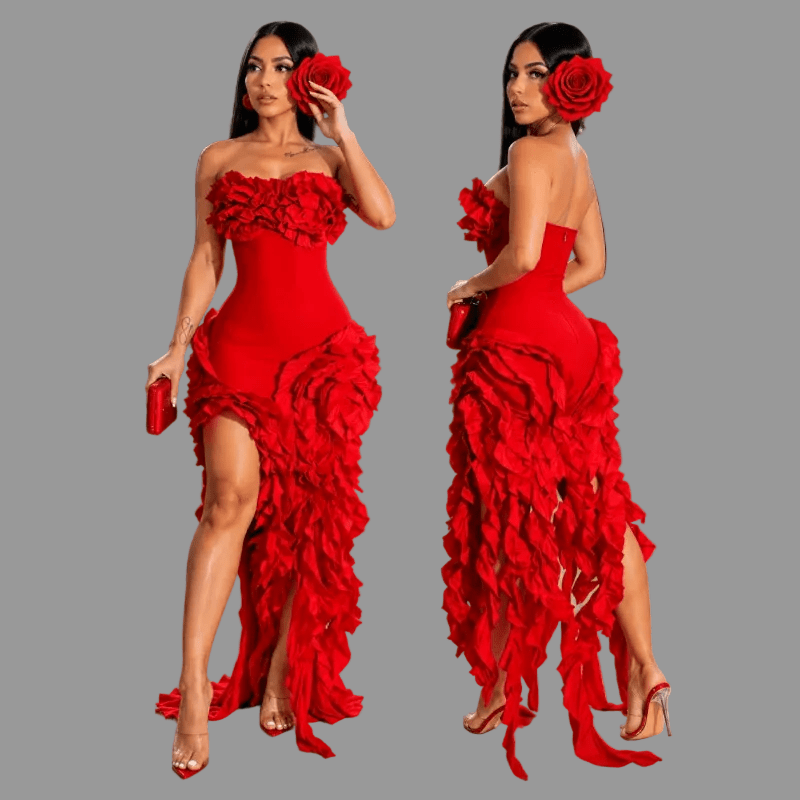 The Georgette - Red Strapless Avant-Garde Gown - UnRogue Size 14 - Trusted Best Sellers™. All Rights Reserved. Trusted Best Sellers LLC.