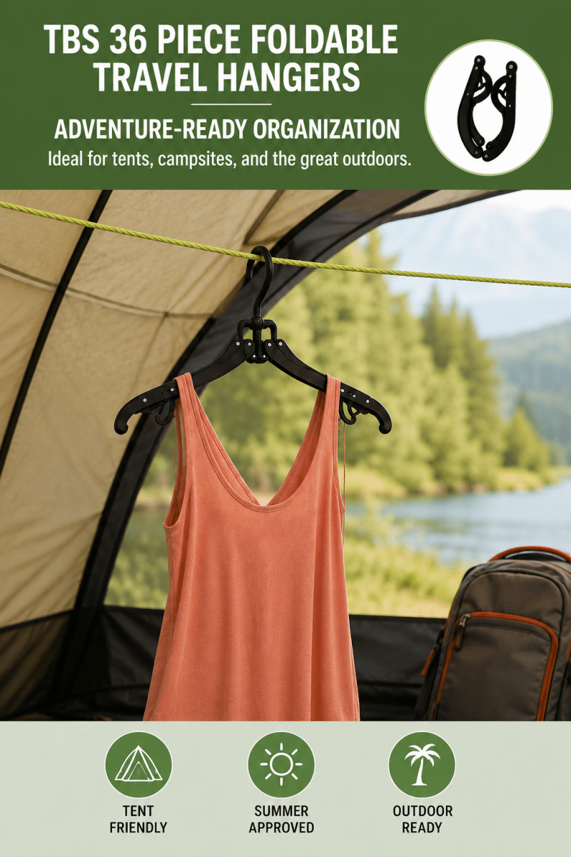 TBS 36-Piece Foldable Travel Hangers - Trusted Best Sellers™