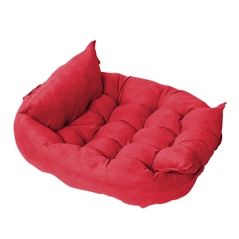 SnugglePaws™ Folding Nest Sofa Pet Bed – Cozy Convertible Comfort for Cats & Small Pets
