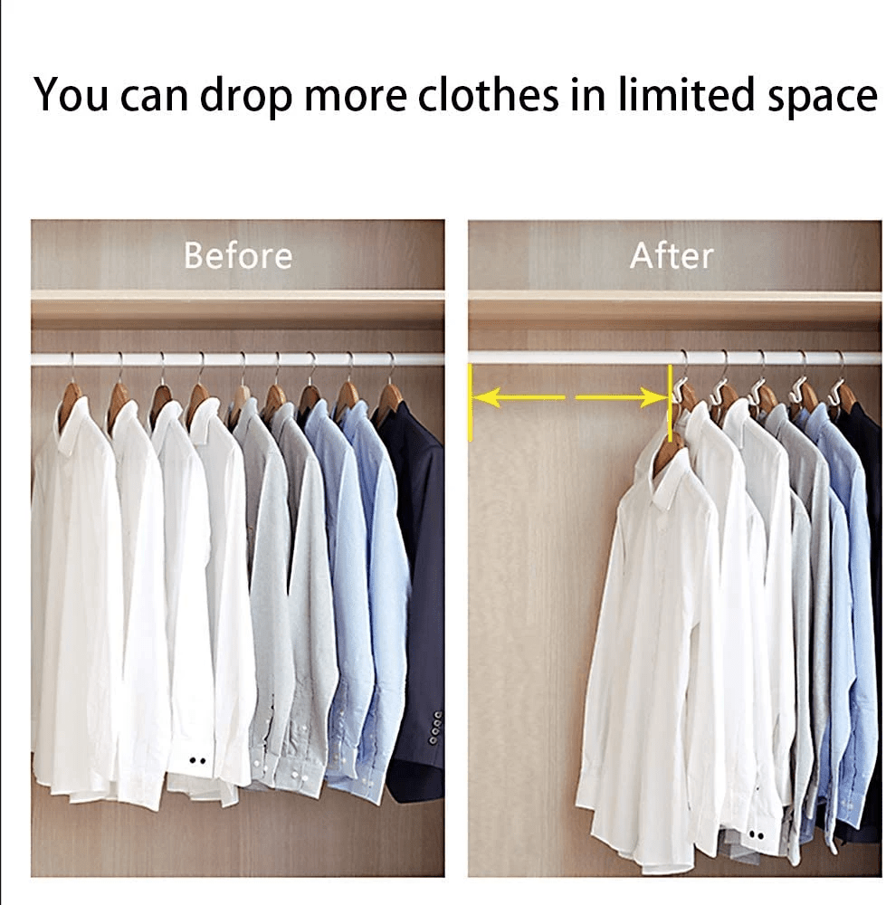 40 PCS Multicolor Plastic Clothes Hanger Connector Hooks - Lightweight Closet Organizer, Space-Saving Clips for Easy Hanging and Installation - Trusted Best Sellers™