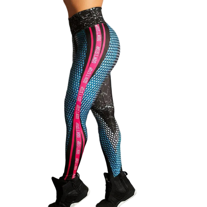Summer Blue Printed Leggings for Women Yoga Pants - Trusted Best Sellers™