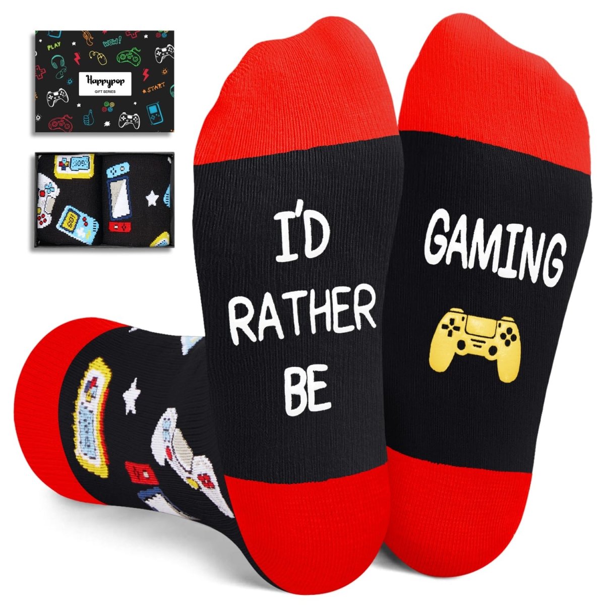 Kids Gamer Socks – "I'd Rather Be Gaming" Funny Socks for Boys - Trusted Best Sellers™