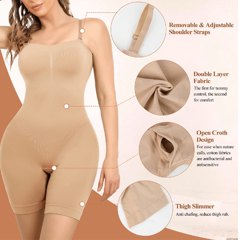 Seamless One-Piece Shapewear with Removable Straps - Trusted Best Sellers™. All Rights Reserved. Trusted Best Sellers LLC.