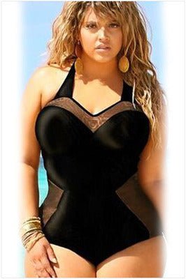 Plus Size Black One-Shoulder Swimsuit for Women - Trusted Best Sellers™