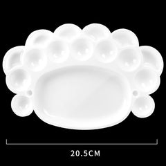 Plastic Flower-Shaped Oval Palette for Watercolor Painting