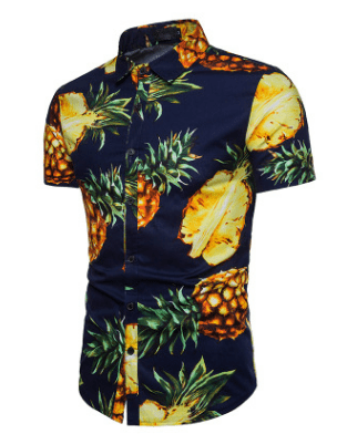 Printed Short Sleeve Beach Shirt with Pineapple Buttons - Trusted Best Sellers™. All Rights Reserved. Trusted Best Sellers LLC.