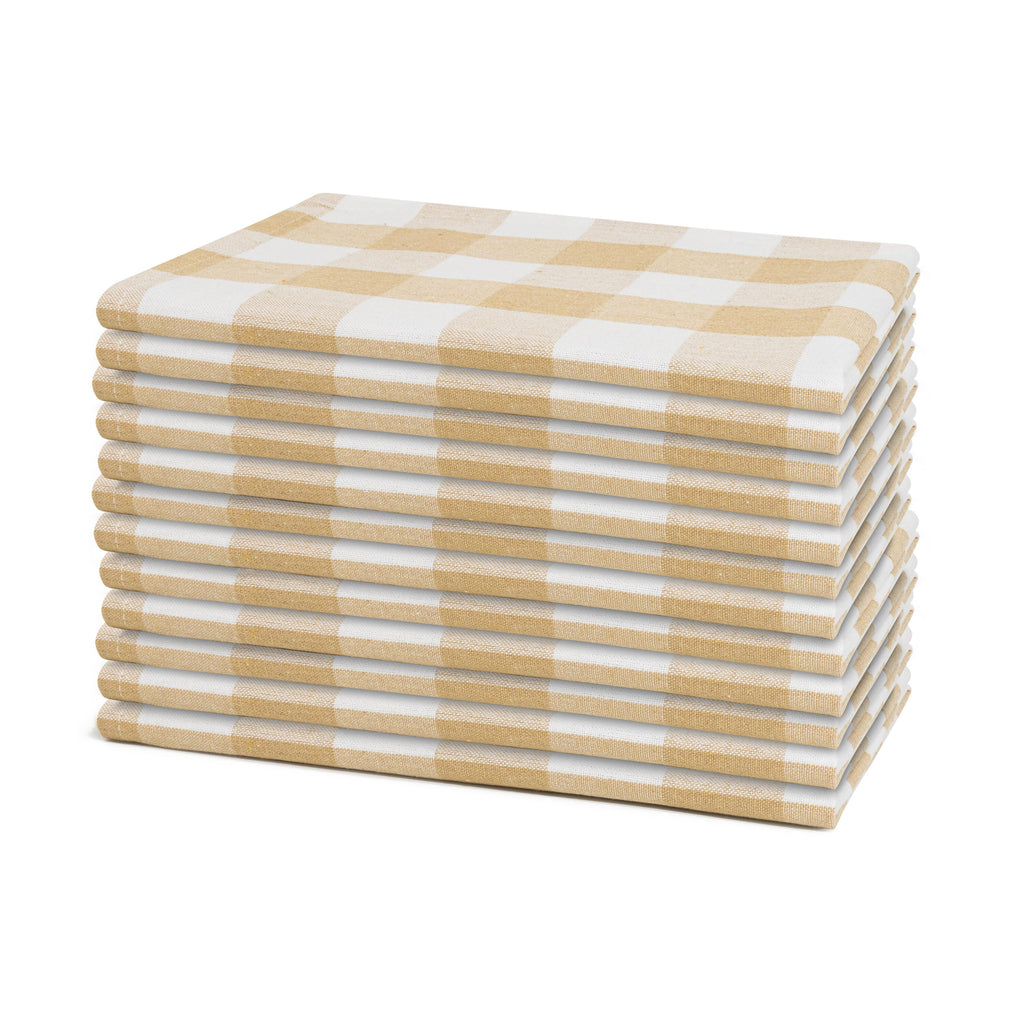 The Picky Fabric Dinner Napkins - Plaid Patterns - Organic Fabric Mart