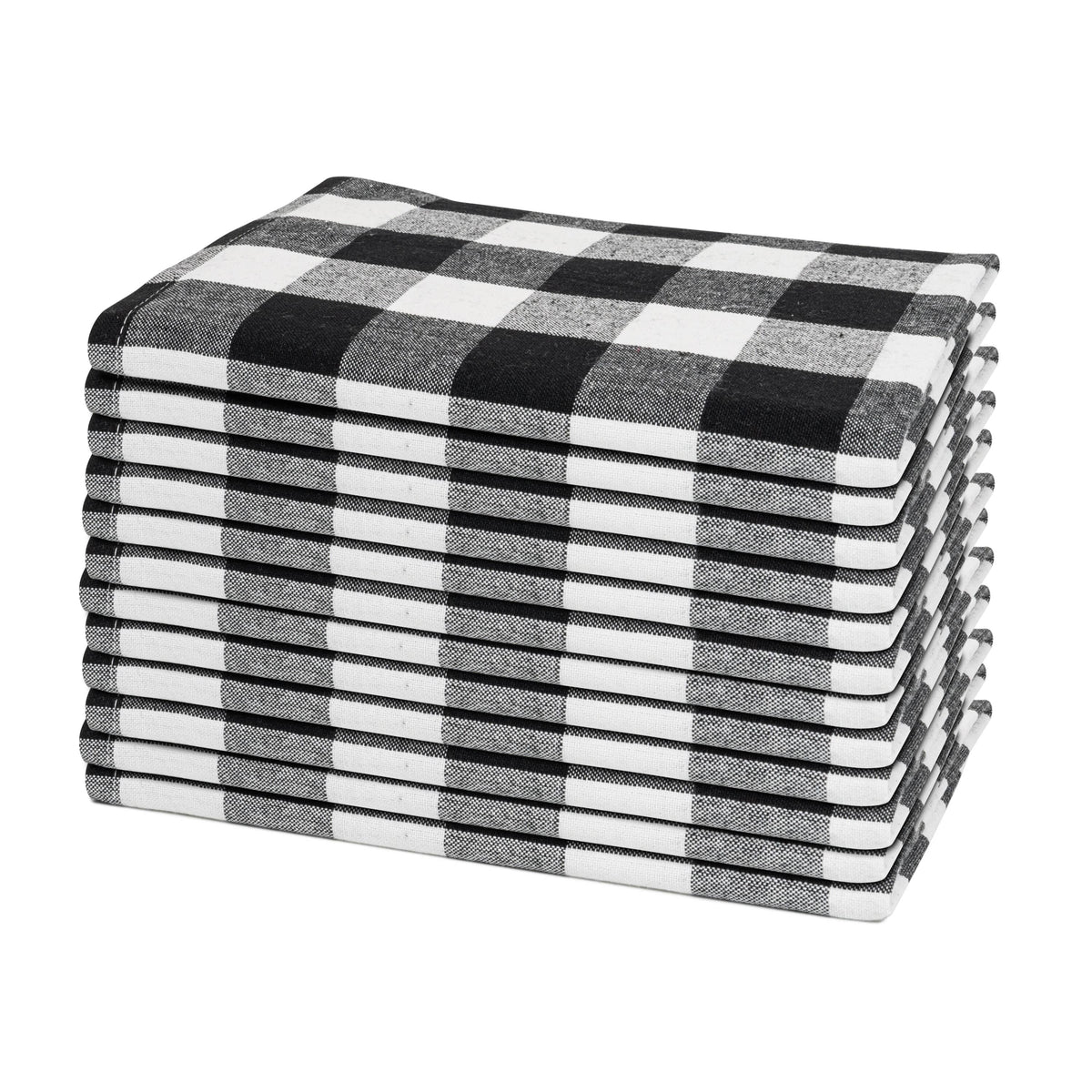 The Picky Fabric Dinner Napkins - Plaid Patterns - Organic Fabric Mart