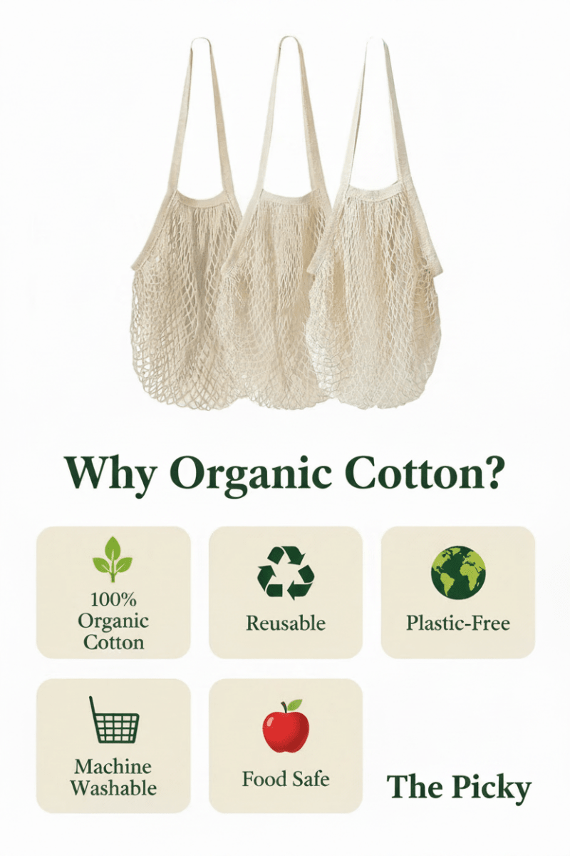 The Picky™ Organic Cotton Market Tote - 3 Pack - Trusted Best Sellers™. All Rights Reserved. Trusted Best Sellers LLC.