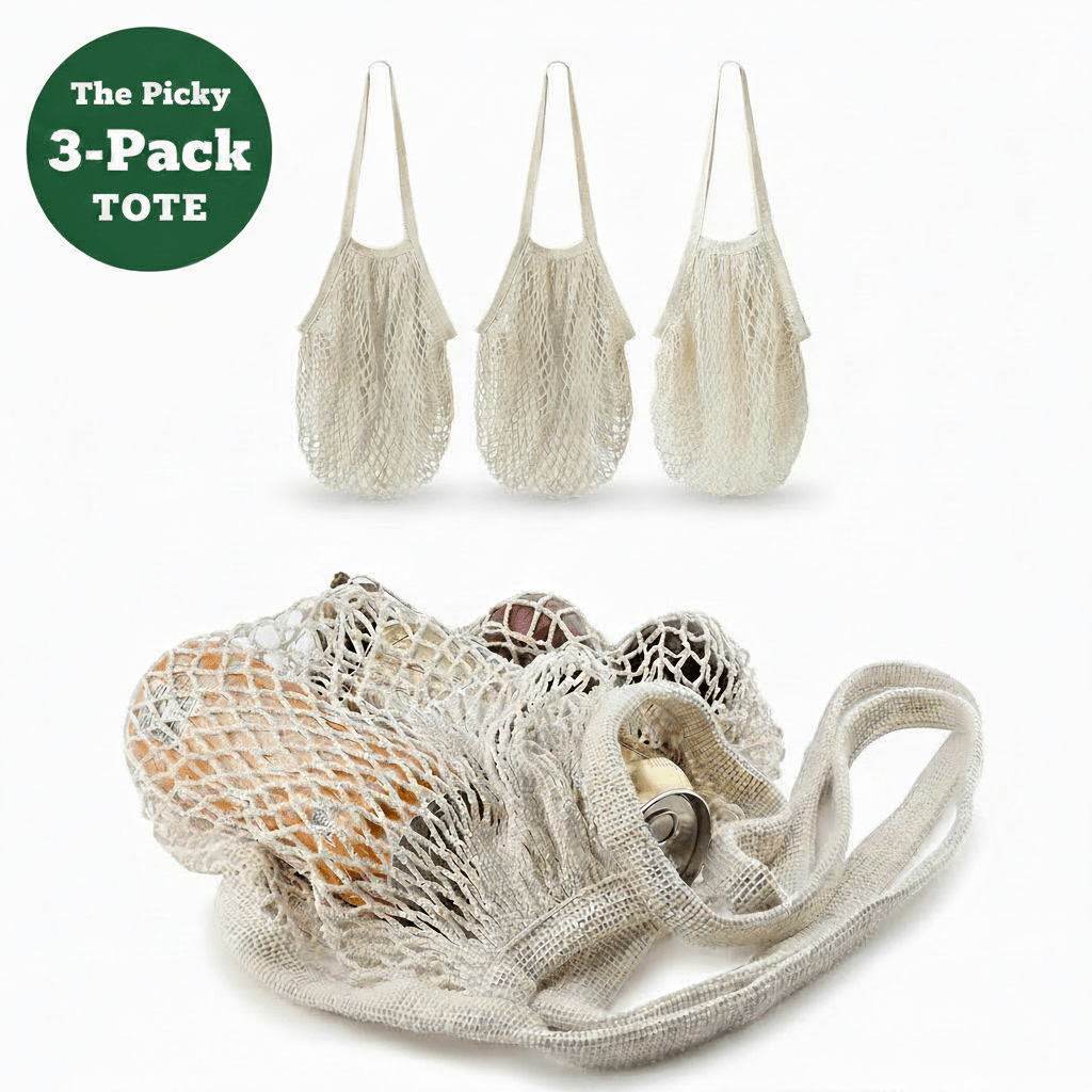 The Picky™ Organic Cotton Market Tote - 3 Pack - Trusted Best Sellers™. All Rights Reserved. Trusted Best Sellers LLC.