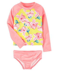 Girls' Two-Piece Pineapple Swimwear