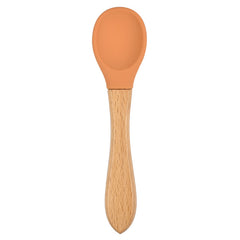 Soft Bite: Food-Safe Silicone Wide Grip Training Spoon for Infants and Toddlers