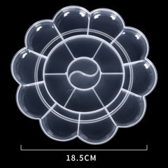 Plastic Flower-Shaped Oval Palette for Watercolor Painting
