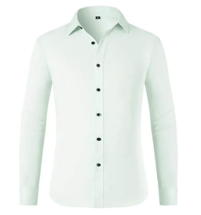Men's Slim Cut Wrinkle-Free Stretch Business Shirt – No-Iron Long Sleeve Dress Shirt - Trusted Best Sellers™