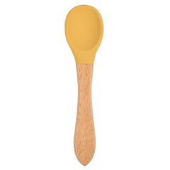 Soft Bite: Food-Safe Silicone Wide Grip Training Spoon for Infants and Toddlers