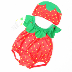 Pineapple and Strawberry One-Piece Swimsuit for Kids