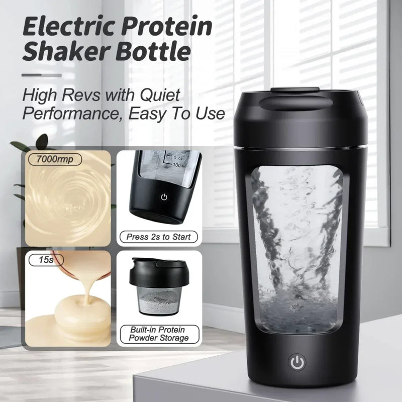 Electric Portable Whey Protein Shaker Bottle - Trusted Best Sellers™