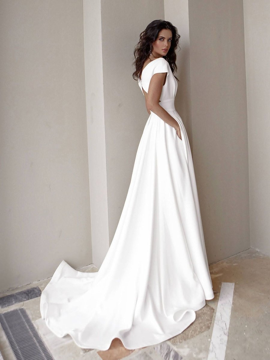 The Roxane™ Elegant Women's V-Neck Ruffle Hem Midi Dress - Trusted Best Sellers™