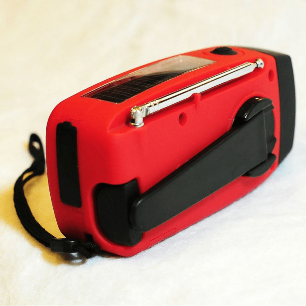 Displays red radio flashlight.