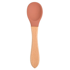 Soft Bite: Food-Safe Silicone Wide Grip Training Spoon for Infants and Toddlers