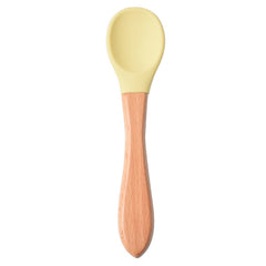 Soft Bite: Food-Safe Silicone Wide Grip Training Spoon for Infants and Toddlers
