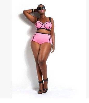 Color Bikini Split Swimsuit