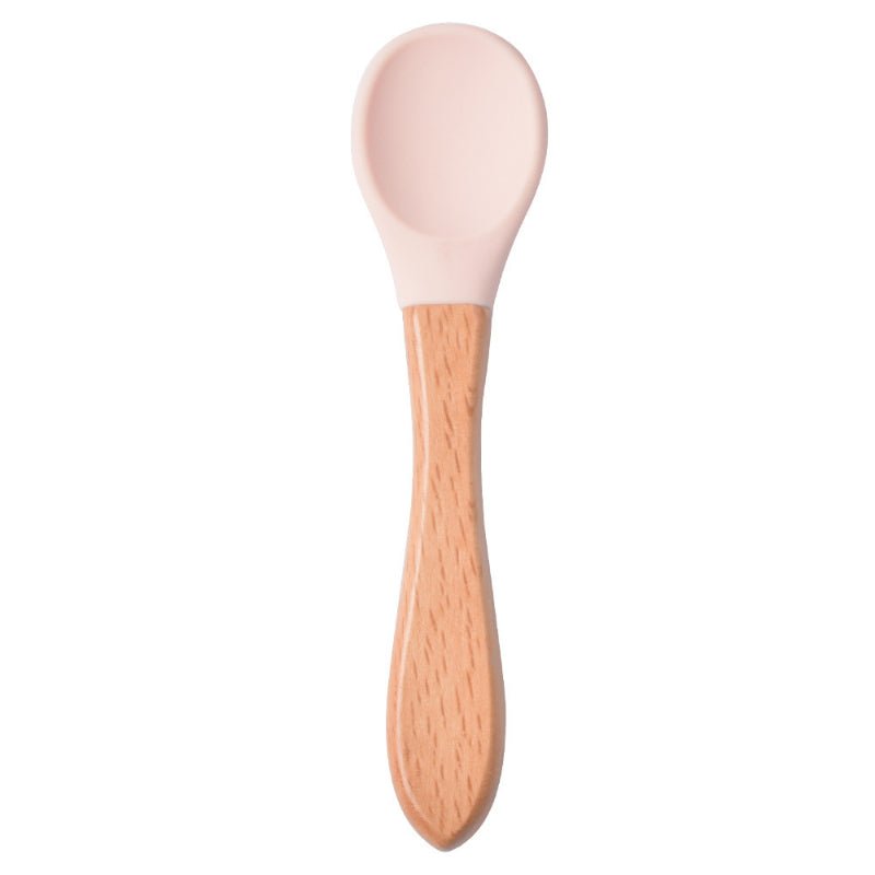 The Picky™ Soft Bite™ Food-Grade Silicone Training Spoon with Natural Wooden Handle for Infants & Toddlers - Trusted Best Sellers™