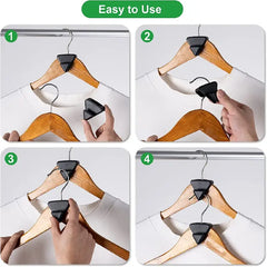 12pcs Space-Saving Closet Organizers & Hanger Connectors