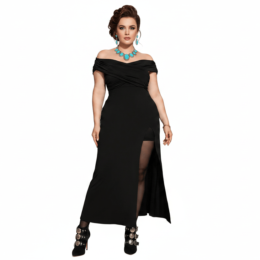 The Bellavie™ Elegant Off-Shoulder Dress - Plus Sized - Trusted Best Sellers™. All Rights Reserved. Trusted Best Sellers LLC.