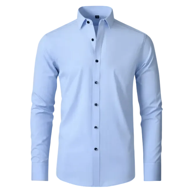 Men's Slim Cut Wrinkle-Free Stretch Business Shirt – No-Iron Long Sleeve Dress Shirt - Trusted Best Sellers™