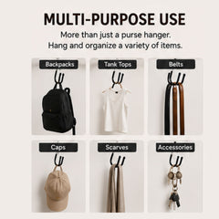 TBS Purse Hanger Hooks for Closet Organization – 2 Pack Space-Saving Handbag Hangers
