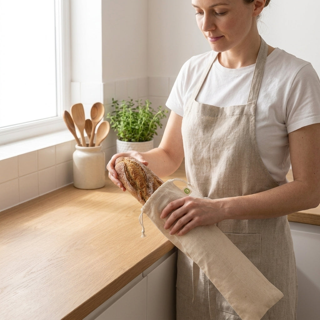 The Picky Collection Reusable Linen Bread Bags – 4-Pack